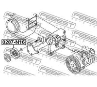 Rullo tenditore cinghia trapezoidale 0287-N16 FEBEST per NISSAN MICRA II PRIMERA