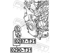 FEBEST 0287-T31 Rullo tenditore cinghia Poly-V