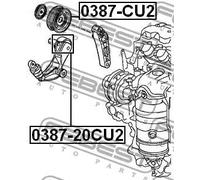Rullo tenditore cinghia trapezoidale 0387-20CU2 FEBEST per HONDA CIVIC IX CR-V V