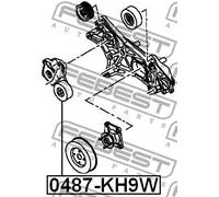 Rullo tenditore cinghia trapezoidale 0487-KH9W FEBEST per SUBARU MITSUBISHI