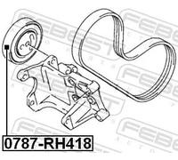 FEBEST 0787-RH418 Rullo tenditore cinghia Poly-V