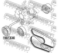 FEBEST 1987-E46 Rullo tenditore cinghia Poly-V