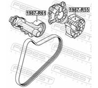 Rullo tenditore cinghia trapezoidale 1987-R55 FEBEST per PEUGEOT MINI CITROËN