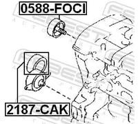 FEBEST 2187-CAK Rullo tenditore cinghia Poly-V