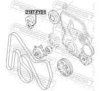 Rullo tenditore cinghia trapezoidale 2187-FYD1 FEBEST per FORD TRANSIT Furgone