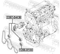 Rullo tenditore cinghia trapezoidale 2287-D4CB FEBEST per KIA HYUNDAI CHEVROLET