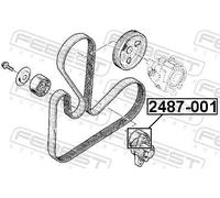 Rullo tenditore cinghia trapezoidale 2487-001 FEBEST per RENAULT DACIA NISSAN