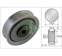 Rullo tenditore cinghia trapezoidale 531 0845 10 INA per DAIHATSU TERIOS MATERIA