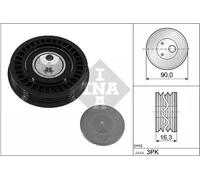 INA 531 1005 10 Rullo tenditore cinghia Poly-V