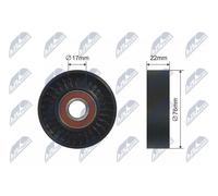 NTY Rullo tenditore, Cinghia Poly-V compatibile con MERCEDES-BENZ RNK-ME-000