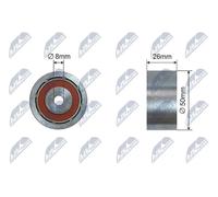 Rullo tenditore cinghia trapezoidale Metallo RNK-CT-058 NTY per CITROËN PEUGEOT