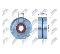 NTY Rullo tenditore cinghia RNK-HD-029 Metallo per Honda CR-V III, Accord VII (CL, CN) 03-12