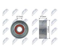 Rullo tenditore cinghia trapezoidale Metallo RNK-HY-002 NTY per KIA HYUNDAI