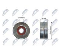 NTY RNK-MS-017 Rullo tenditore cinghia Poly-V