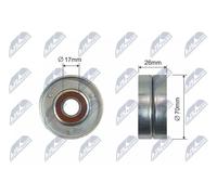 Rullo tenditore cinghia trapezoidale Metallo RNK-PL-013 NTY per OPEL CHEVROLET