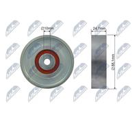 Rullo tenditore cinghia trapezoidale Metallo RNK-TY-040 NTY