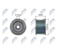 Rullo tenditore cinghia trapezoidale Metallo RNK-TY-042 NTY