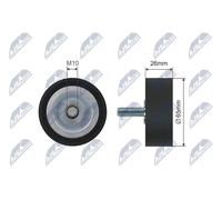 Rullo tenditore cinghia trapezoidale Plastica RNK-BM-002B NTY per BMW 1 3 5 X3 7