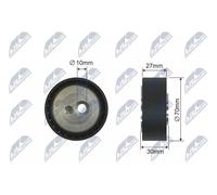 NTY Rullo tenditore, Cinghia Poly-V compatibile con CITROËN FIAT PEUGEOT SUZUKI