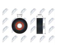 NTY RNK-PE-008 Rullo tenditore cinghia Poly-V