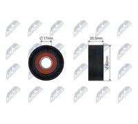 NTY RNK-RE-028 Rullo tenditore, Cinghia Poly-V per DACIA,FORD,MITSUBISHI,NISSAN,