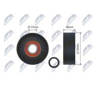 Rullo tenditore cinghia trapezoidale Plastica RNK-TY-012 NTY per TOYOTA COROLLA
