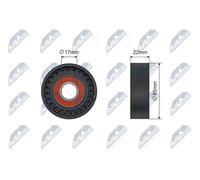 NTY RNK-AU-083 Rullo tenditore cinghia Poly-V