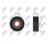 Rullo tenditore cinghia trapezoidale RNK-CT-029 NTY per CITROËN PEUGEOT DS OPEL