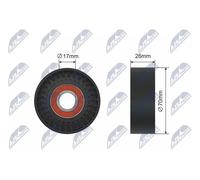 NTY Rullo tenditore cinghia RNK-FR-002 trapezoidale per FORD FOCUS I Tre volumi