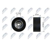 NTY Rullo tenditore, Cinghia Poly-V compatibile con HONDA ACURA RNK-HD-024