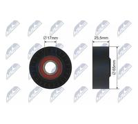 Rullo tenditore cinghia trapezoidale RNK-ME-009 NTY per MERCEDES-BENZ VIANO