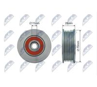 NTY Rullo tenditore, Cinghia Poly-V compatibile con MAZDA RNK-MZ-019