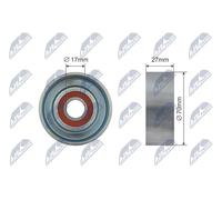 NTY RNK-NS-037 Rullo tenditore cinghia Poly-V
