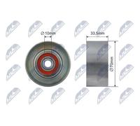 Rullo tenditore, Cinghia Poly-V compatibile con TOYOTA RNK-TY-043