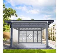 Rullo trasparente impermeabile, tende avvolgibili trasparenti for esterni, giardino, tende a rullo in plastica PVC antivento(85x250cm/19.6x98.4in)