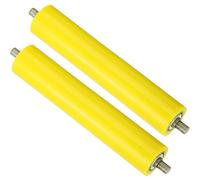 Rullo trasportatore a gravità in acciaio inossidab Confezione da 2 rulli trasportatori in acciaio di ricambio, asse 1/4 pollice, gialli, diverse misure(7x99cm/2.7x38.9in)