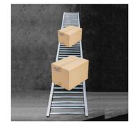 Rullo trasportatore a puleggia di Scarico, trasportatore a rulli Leggero Non motorizzato - rulli in Acciaio zincato da 2,5 cm per Magazzini e fabbriche mobili, Ideale per Lo Scarico di Conte