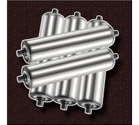 Rullo trasportatore in acciaio inox, 5 pezzi di rulli di scorrimento di ricambio for trasportatori a gravità, tubo in acciaio for impieghi gravosi commerciali for magazzini, diametro 1" 2"(Dia 50mm(2"