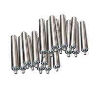 Rullo trasportatore, Rulli trasportatori in acciaio inossidabile 2 pollici, asse 12 mm, carico 80 kg, molla installazione a pressione, varie dimensioni, pacchetti(20 Pack-dia 2"/50mm,L 31.5"/800MM)