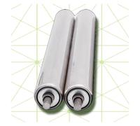 Rullo trasportatore, Rullo trasportatore commerciale da 2 pezzi, rulli di alimentazione for vetrini for la lavorazione del legno for magazzini fabbrica(Dia 50mm(2"),L 300 mm (11.8"))