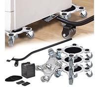 Rullo Trasporto Mobili, 1000Kg Sollevatore Mobili Rivestimento Antiscivolo Strumento Spostamento Mobili Pesanti 4 Carrelli 1 Sollevatore 2 Coperture Protettive 4 Cuscinetti Di Elevazione 4 Tappetini