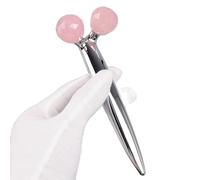 Rullo viso 3D multi-farina al quarzo rosa con manico in acciaio inossidabile massaggiatore lifting viso e massaggio rassodante della pelle braccio posteriore del corpo
