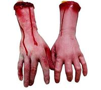 Ruluti 1 Paio Fake Human Brack Brack Hands Tease Puntelli Bloody Dead Body Parts per Halloween Party Cosplay Decorations (a Sinistra EA Destra)