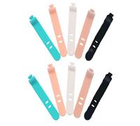 Ruluti 10pieces Cable Straps,Reusable Wire Ties Silicone Adjustable Cord Fastener Cable Organizer for Headphones Headset Phones Pc Electrical Wire Wrap Management