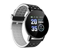 Ruluti 1pc Bluetooth SmartWatch Uomo Uomo Pressione sanguigna Donne Sport Sport Frequenza cardiaca Braccialetto Braccialetto Orologio Rotondo Nero