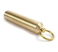 Ruluti 1pc Brass Portatile Holder Impermeabile Ottone Impermeabile con L' Chiave di Ricambio del Contenitore di Sicurezza per Esterno di Keychain