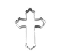 Ruluti 1pc Croce Cookie Cutter, Croce Forme in Acciaio Inox Biscotto Taglierine Stampo per Sandwich del Fondente Pasticceria Pane