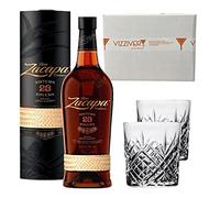 Rum Ron Zacapa 23 Gran Reserva Solera 40% Vol. 1000 ml - Due Bicchieri In Vetro da 300 ml