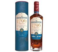 Rum Solera a triplo invecchiamento Santa Teresa 1796, Vol. 40%, 70 cl / 700 ml, Pregiato rum scuro Single Estate venezuelano affinato in botti di rovere