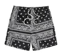 RUMAOZIA Costume da bagno da uomo, lungo, motivo cachemire, motivo anacardi, con stampa floreale, pantaloncini da basket, con coulisse, motivo bandana, stampa, casual, da corsa, estivi, da spiaggia, O